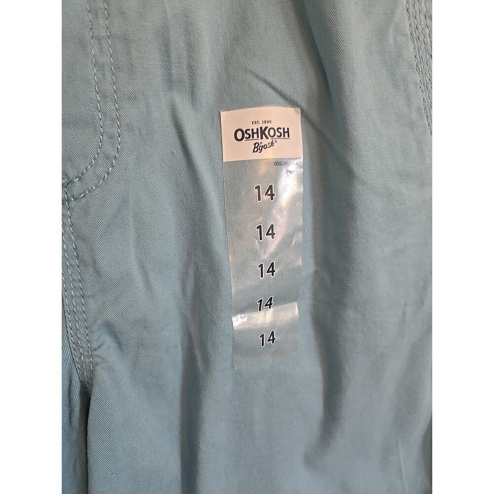 OshKosh B’gosh Boys Green Aqua Shorts - Size 14 New - Picture 2 of 11